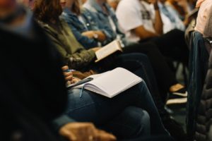 People sitting in a church